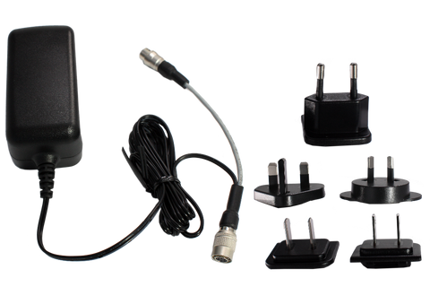 AC Power Adapter (Universal), 12V DC, control cable (hirose) for Active EF lens mount (VICLENSMOUNT-A), for Victorem CXP models